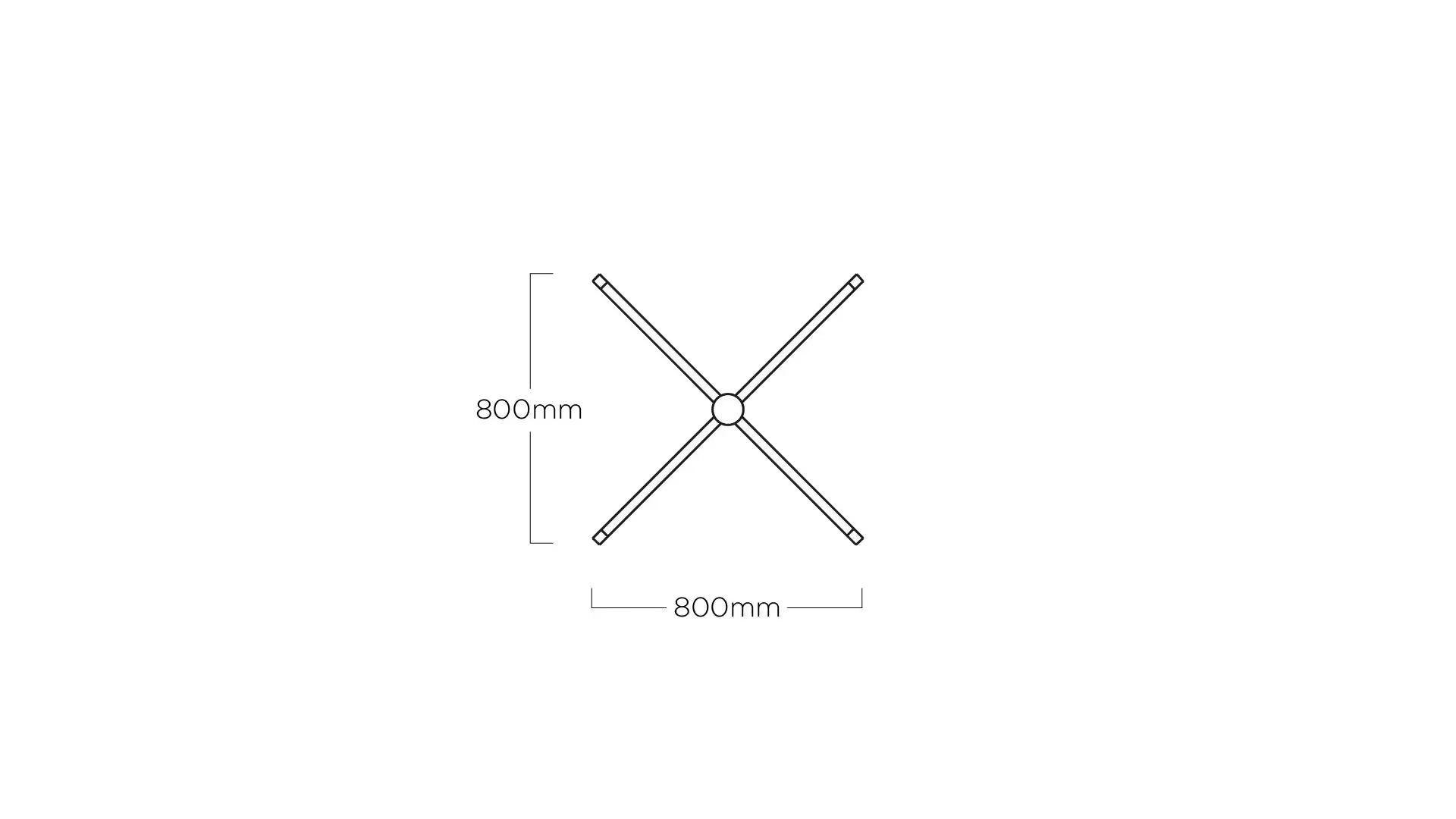 KETTLER TUBE Tischgestell 80 x 80 cm – silber Ansicht 3