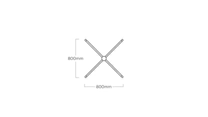 KETTLER TUBE Tischgestell 80 x 80 cm – silber Ansicht 3