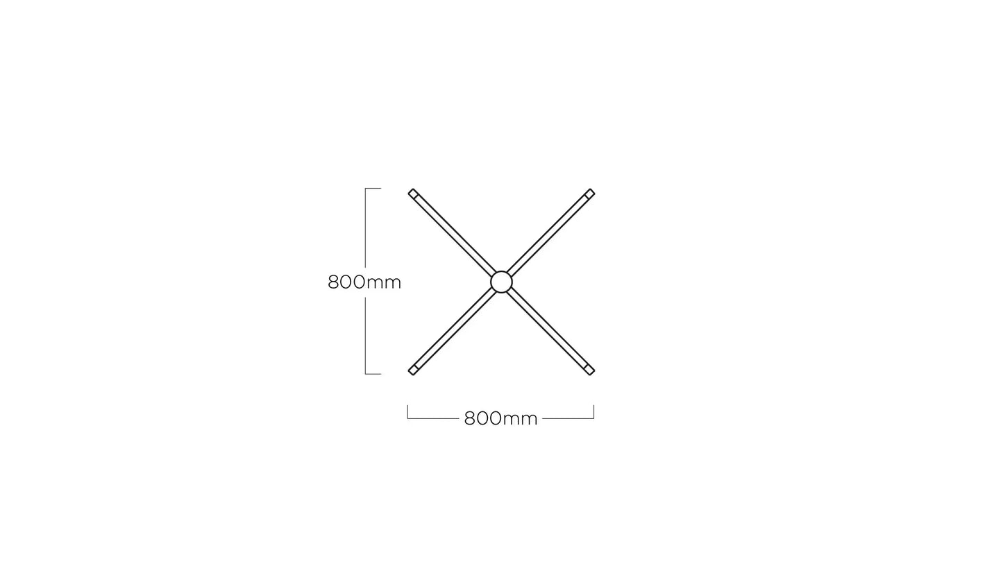 KETTLER TUBE Tischgestell 80 x 80 cm (CONTRACT) – anthrazit Ansicht 5