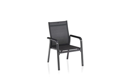 KETTLER BASIC+ PREMIUM Stapelsessel zerlegt – anthrazit/ Lakritz Ansicht 1