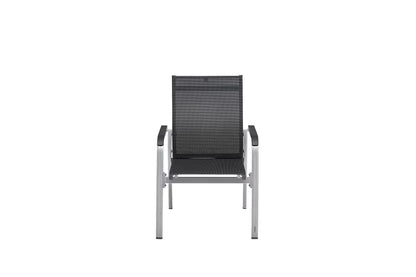 KETTLER BASIC+ PREMIUM Stapelsessel zerlegt – silber/ Lakritz Ansicht 3