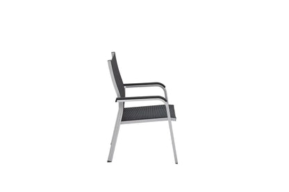 KETTLER BASIC+ PREMIUM Stapelsessel zerlegt – silber/ Lakritz Ansicht 4