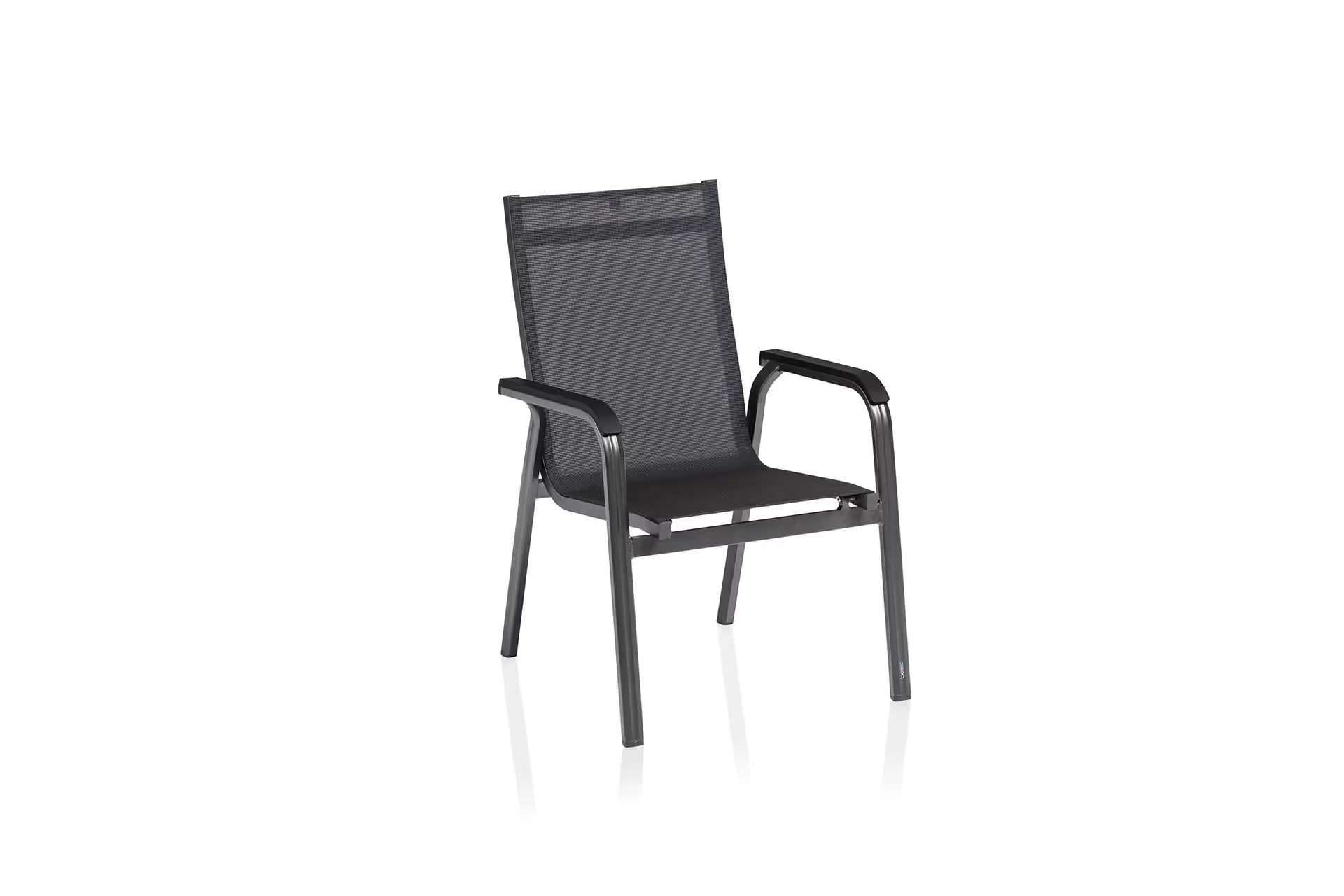 KETTLER BASIC+ PREMIUM Stapelsessel – anthrazit/ Lakritz Ansicht 1