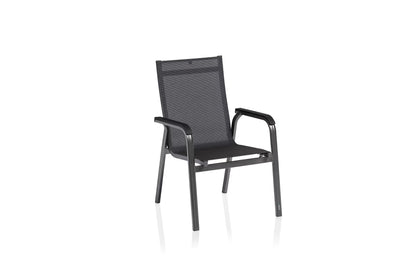 KETTLER BASIC+ PREMIUM Stapelsessel – anthrazit/ Lakritz Ansicht 1
