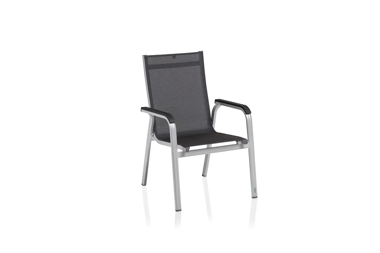 KETTLER BASIC+ PREMIUM Stapelsessel – silber/ Lakritz Ansicht 1