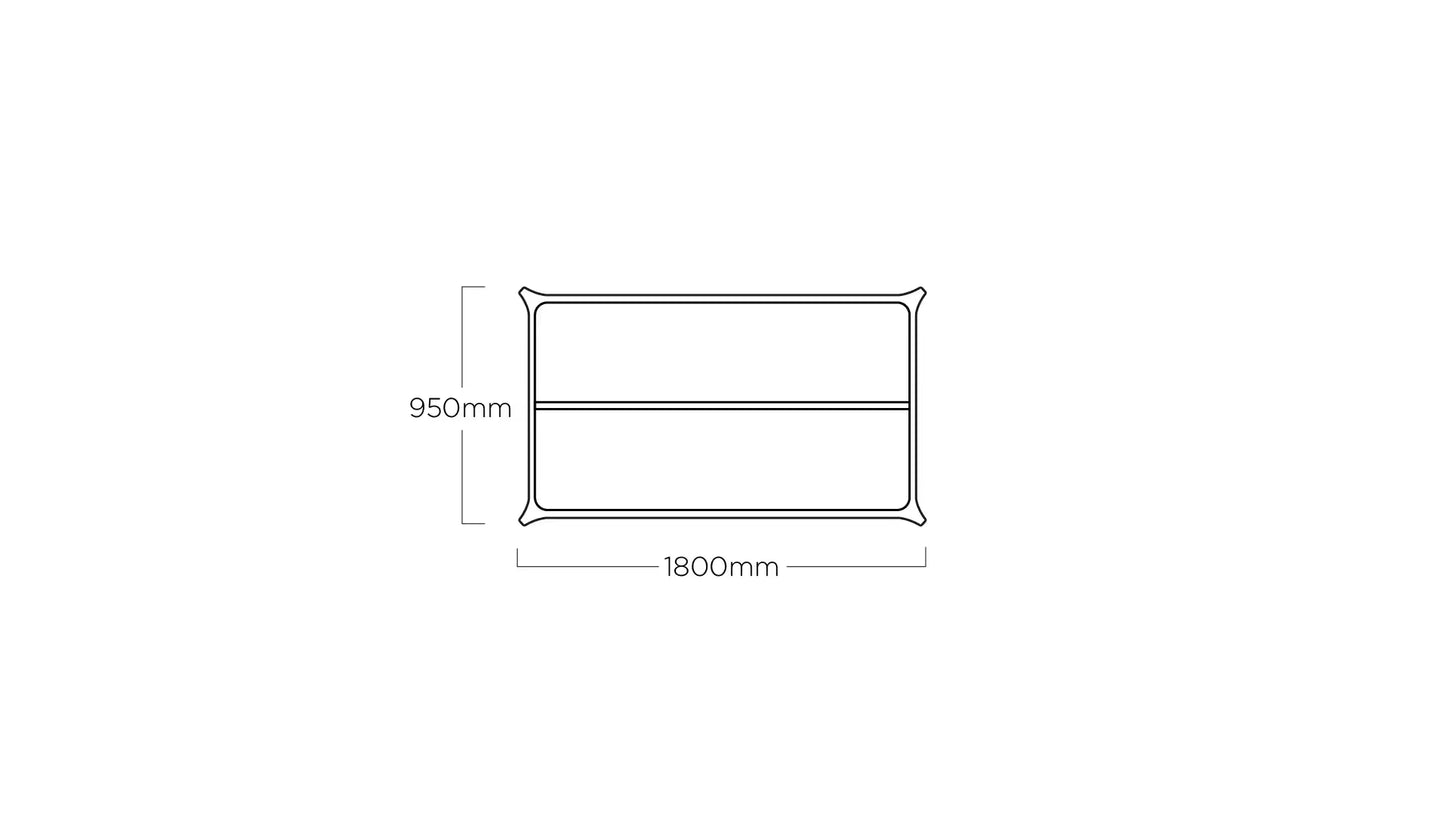 KETTLER DIAMOND Tischgestell 180 x 95 cm – anthrazit Ansicht 3
