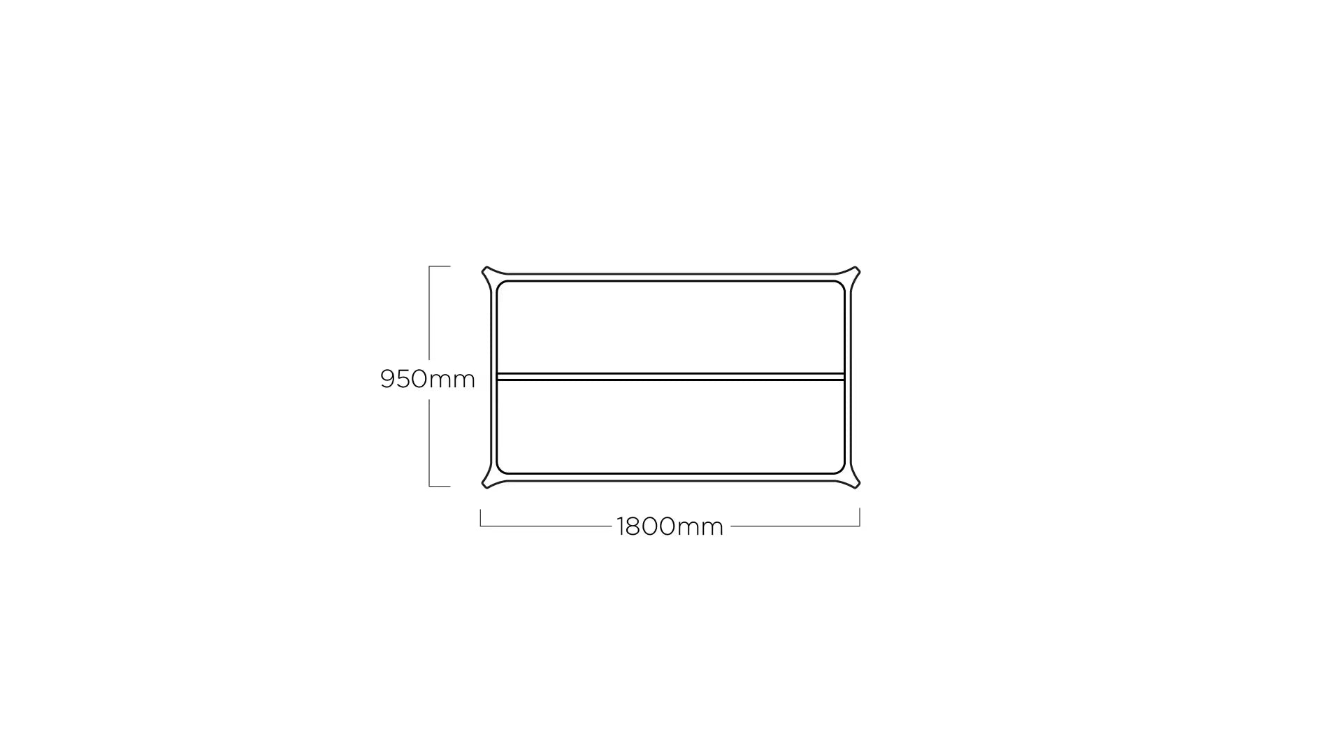 KETTLER DIAMOND Tischgestell 180 x 95 cm – anthrazit Ansicht 3