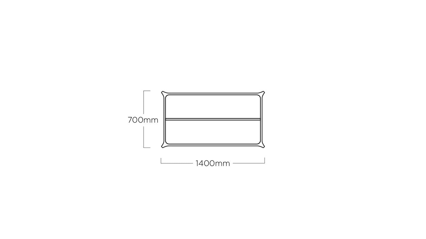 KETTLER DIAMOND Tischgestell 140 x 70 cm – anthrazit Ansicht 3