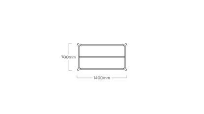 KETTLER DIAMOND Tischgestell 140 x 70 cm – anthrazit Ansicht 3