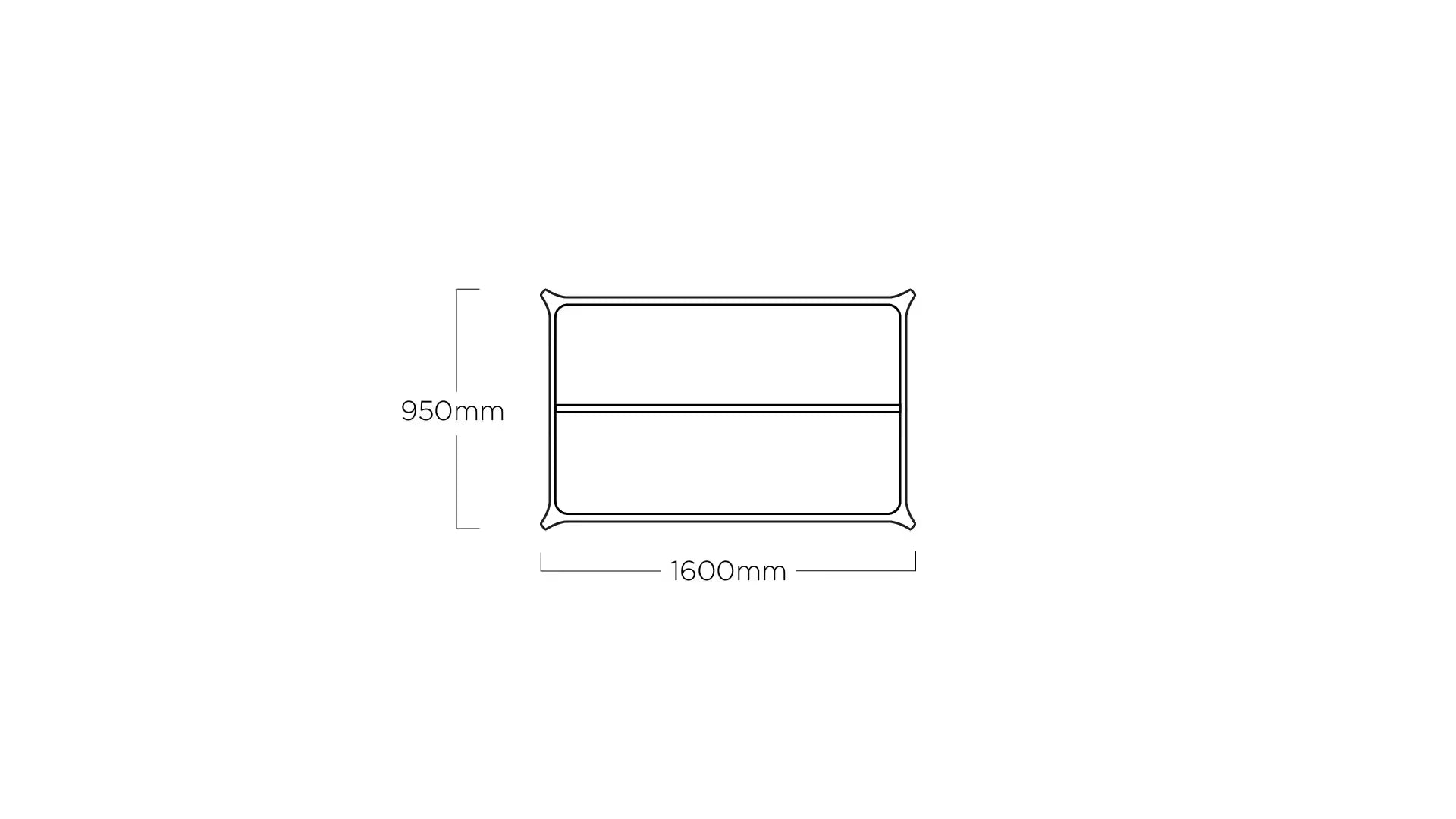 KETTLER DIAMOND Tischgestell 160 x 95 cm – anthrazit Ansicht 3
