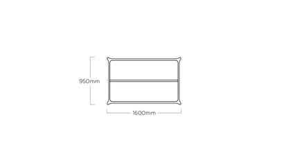KETTLER DIAMOND Tischgestell 160 x 95 cm – anthrazit Ansicht 3