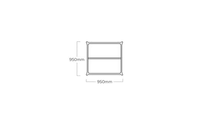 KETTLER DIAMOND Tischgestell 95 x 95 cm – taupe Ansicht 3