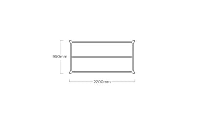 KETTLER DIAMOND Tischgestell 220 x 95 cm – anthrazit Ansicht 3