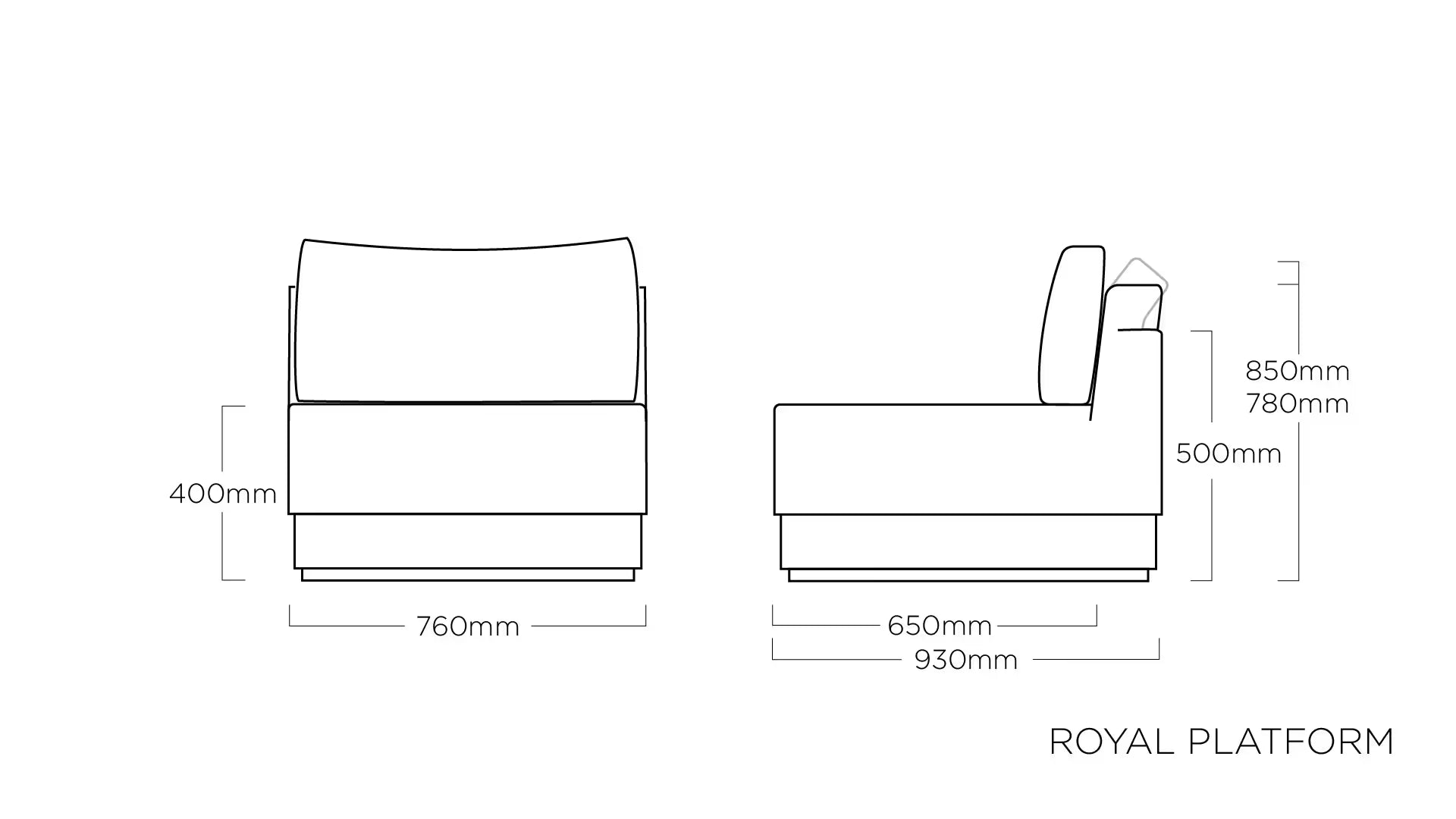 KETTLER ROYAL PLATFORM Mittelteil – anthrazit/ natur/ sooty Ansicht 2