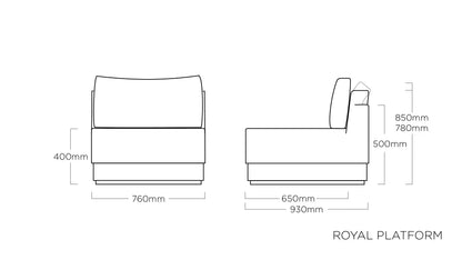 KETTLER ROYAL PLATFORM Mittelteil – anthrazit/ natur/ sooty Ansicht 2