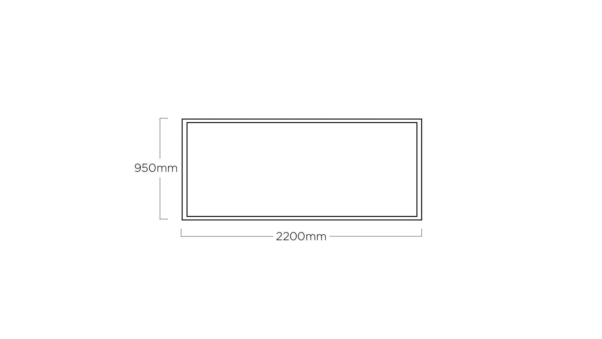 KETTLER FLOAT Tischgestell 220 x 95 cm – silber Ansicht 4