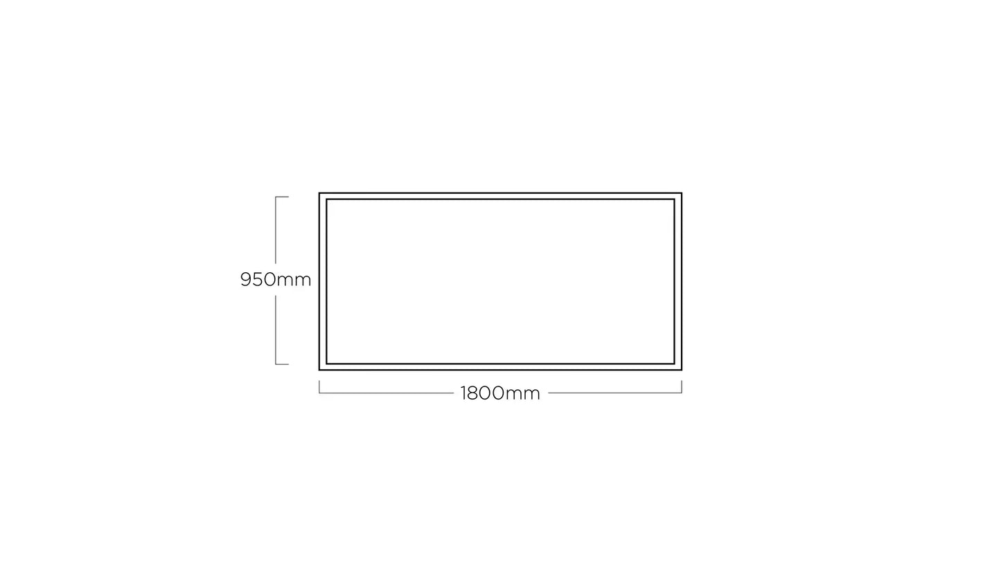 KETTLER FLOAT Tischgestell 180 x 95 cm – silber Ansicht 4