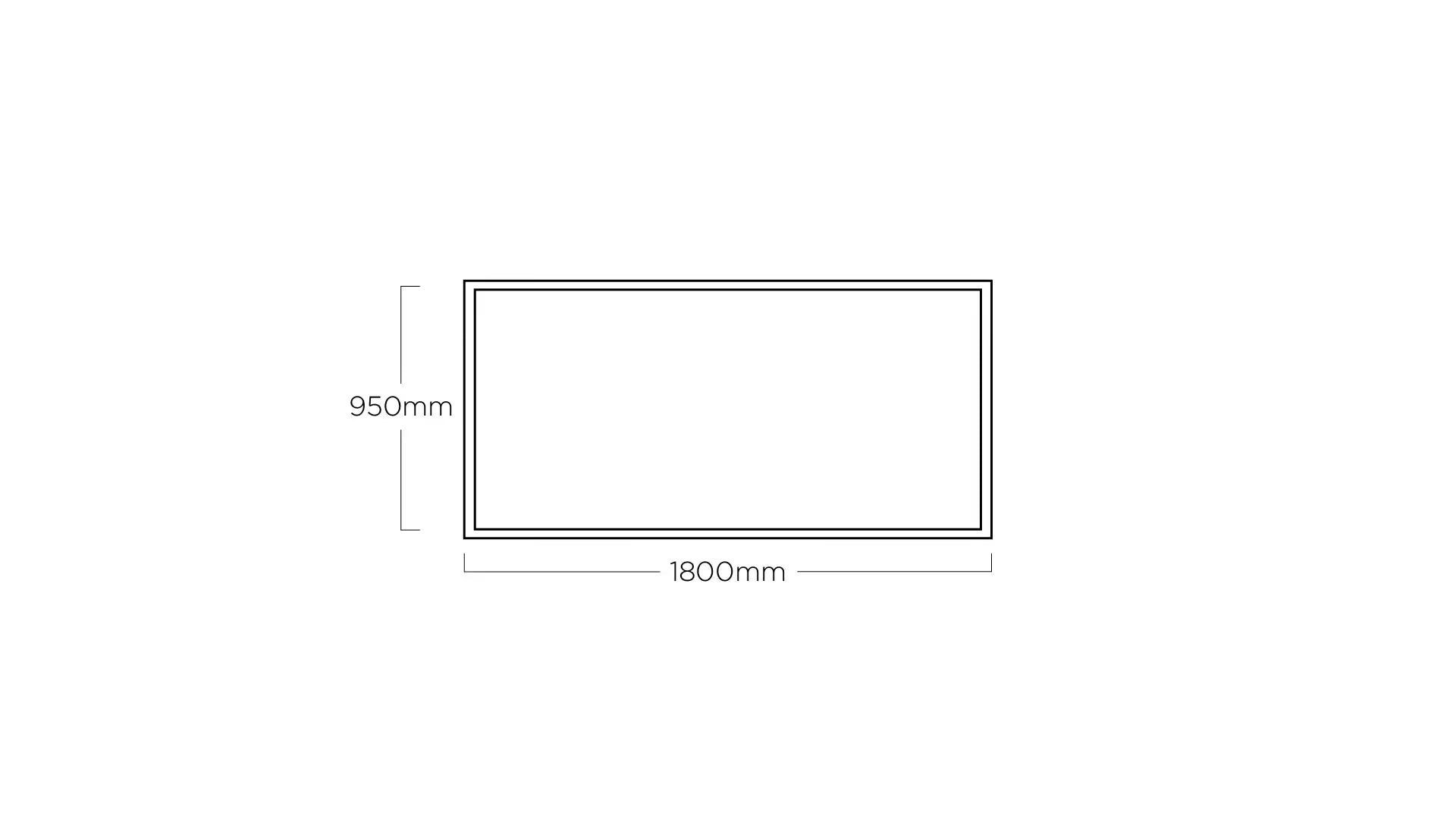 KETTLER FLOAT Tischgestell 180 x 95 cm – silber Ansicht 4