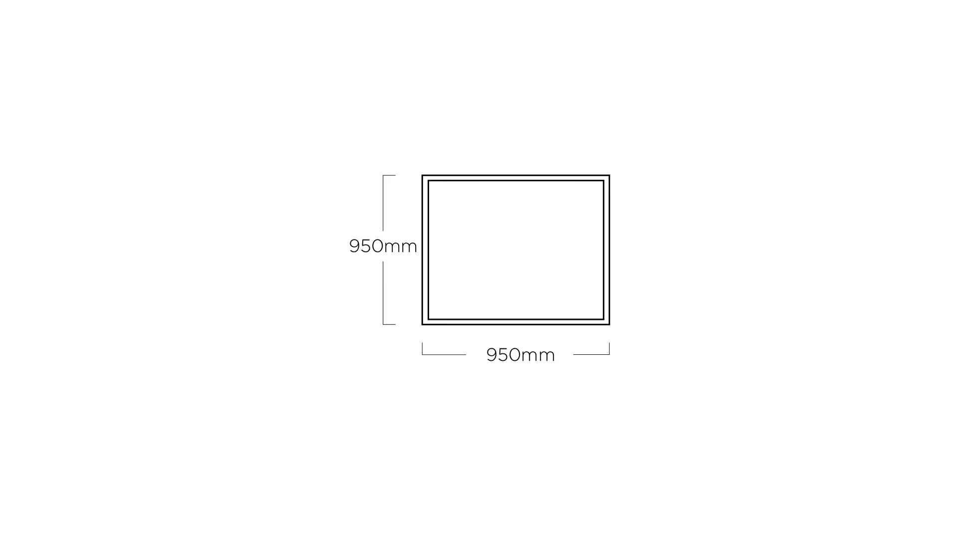 KETTLER FLOAT Tischgestell 95 x 95 cm – silber Ansicht 4