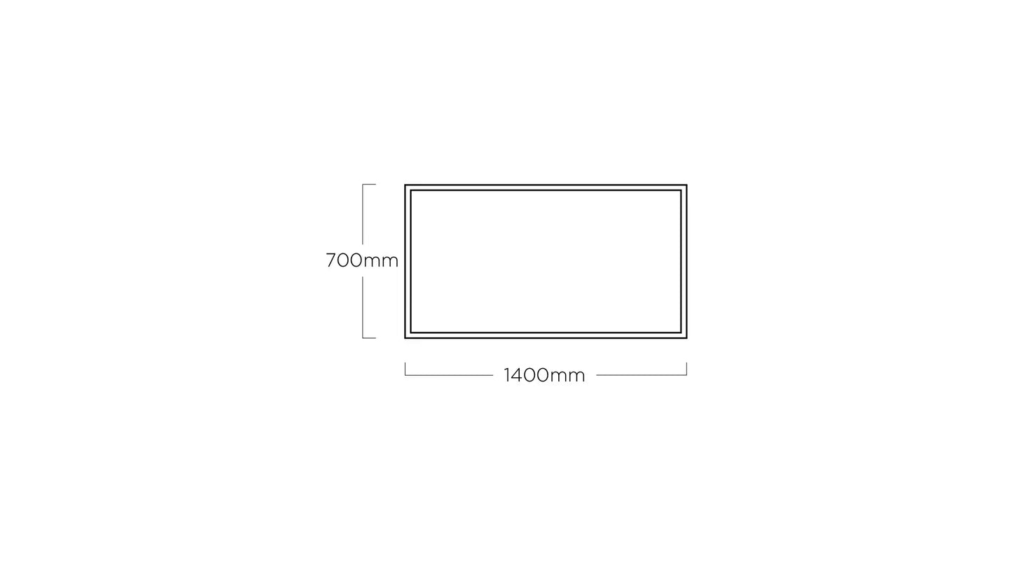 KETTLER FLOAT Tischgestell 140 x 70 cm – silber Ansicht 4