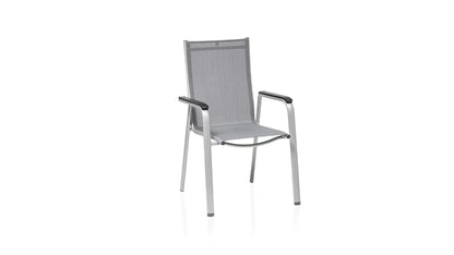 KETTLER CIRRUS Silver-Line Stapelsessel – silber/ anthrazit-grau Ansicht 1