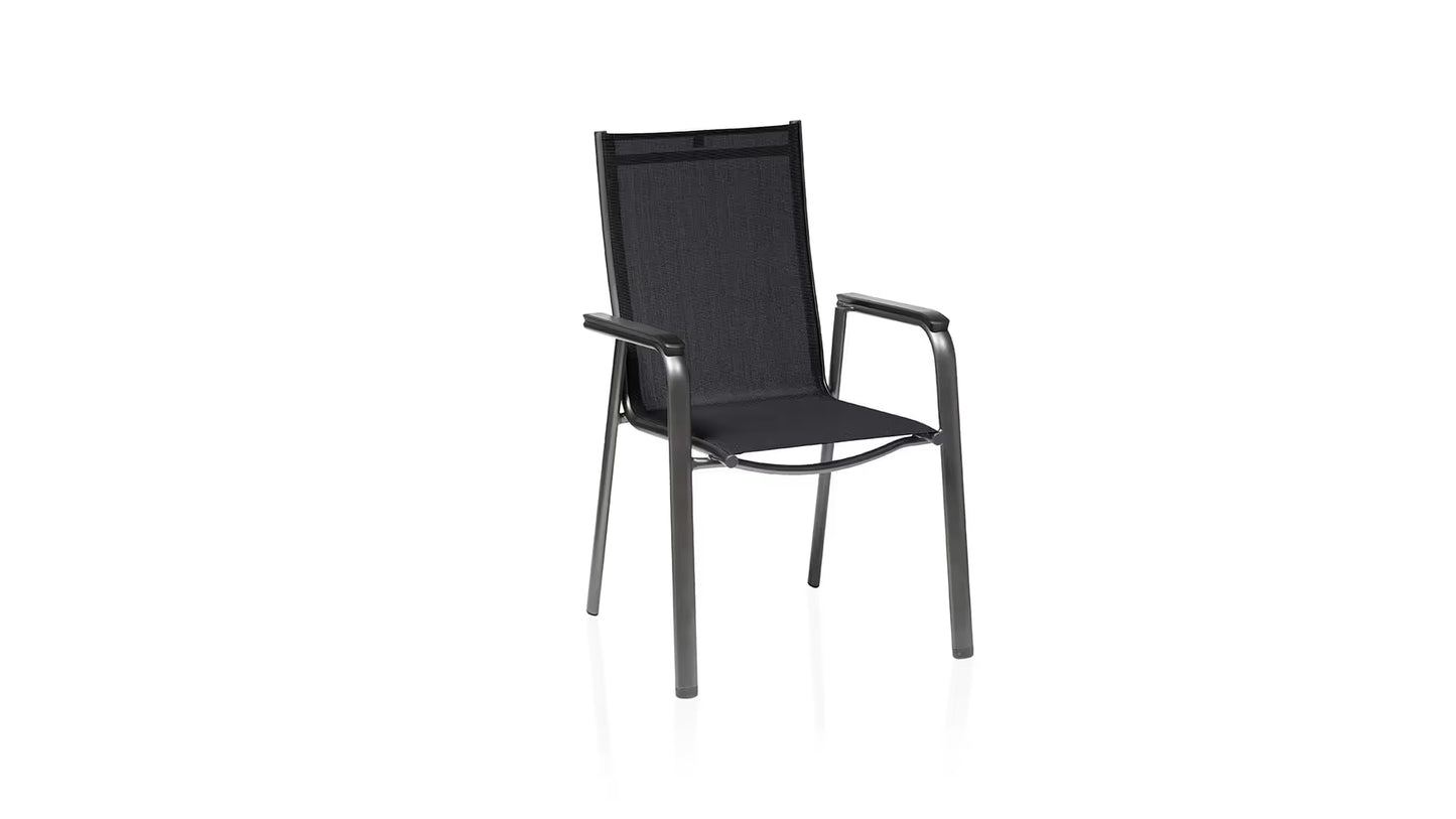 KETTLER CIRRUS Silver-Line Stapelsessel – anthrazit/ anthrazit-grau Ansicht 1