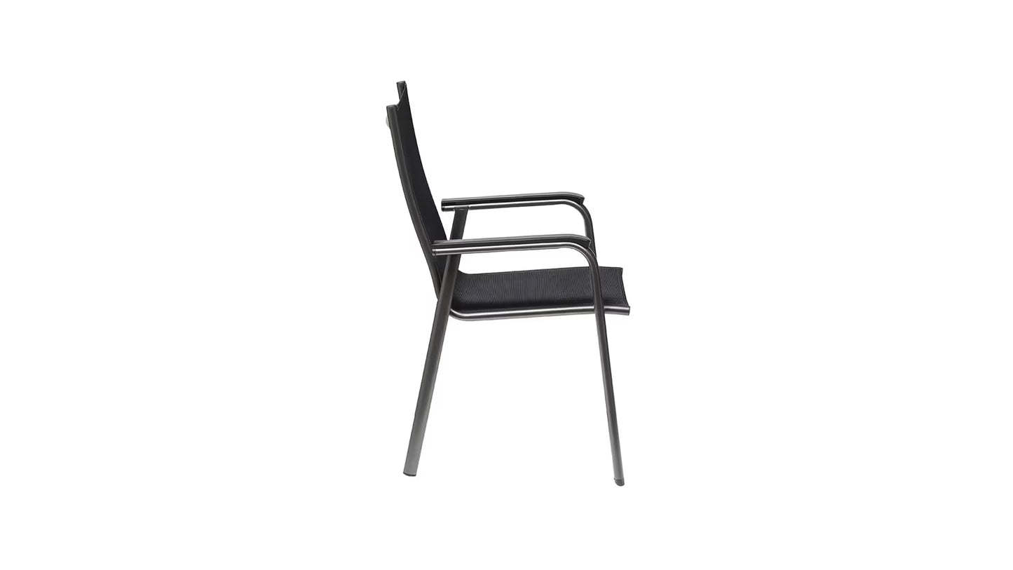 KETTLER CIRRUS Silver-Line Stapelsessel – anthrazit/ anthrazit-grau Ansicht 3