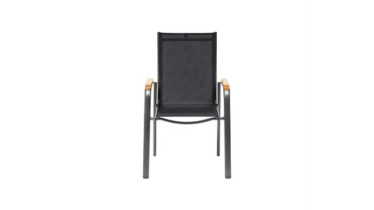 KETTLER CIRRUS Stapelsessel Teak – anthrazit/ anthrazit-grau Ansicht 2