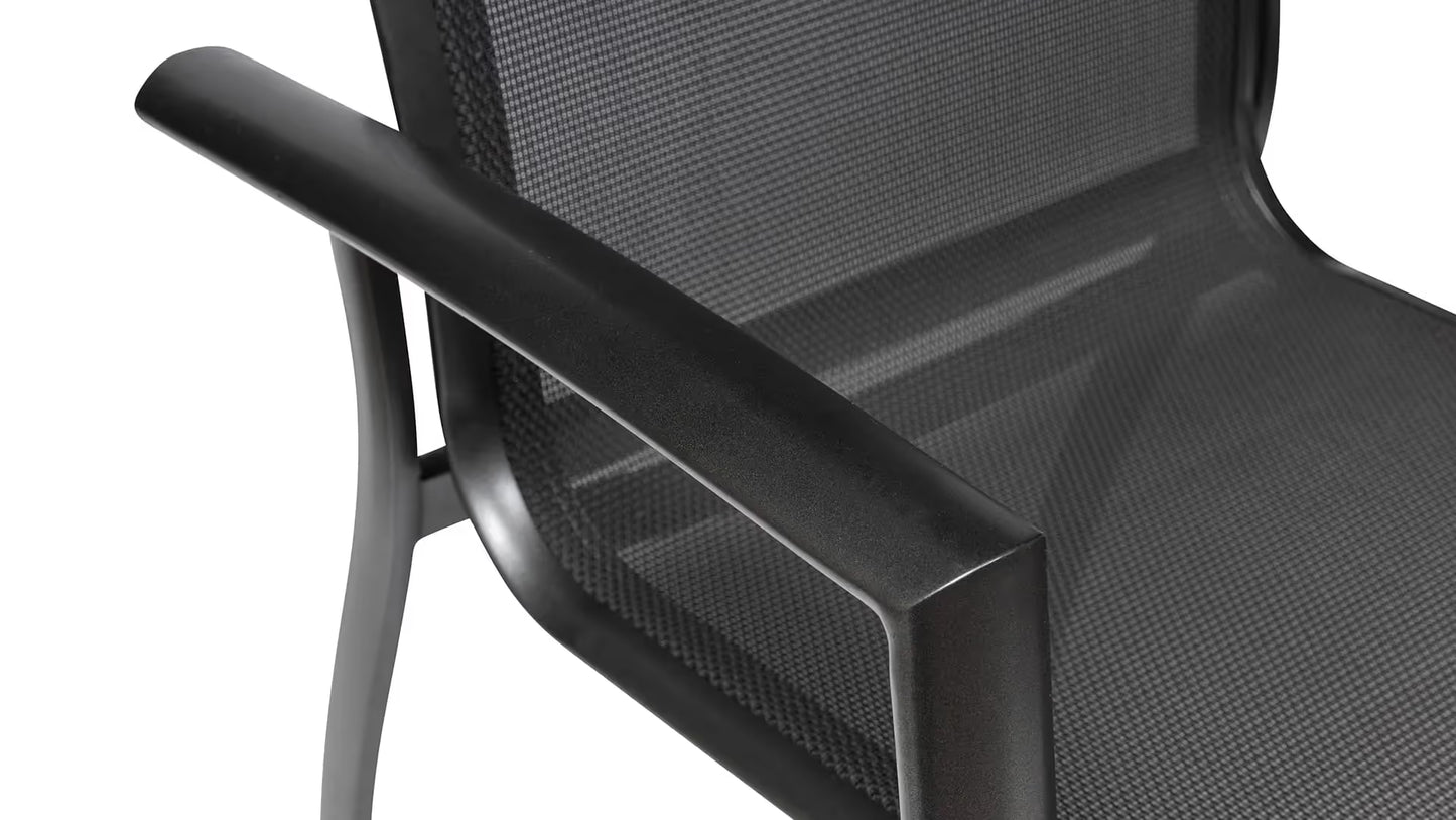 KETTLER LEGATO CURVE Silver-Line Stapelsessel – anthrazit/anthrazit Ansicht 5