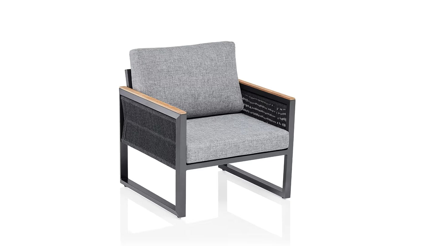 KETTLER OCEAN SKID Sessel – anthrazit/hellgrau meliert Ansicht 1