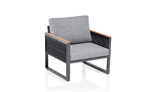 KETTLER OCEAN SKID Sessel – anthrazit/hellgrau meliert Ansicht 1