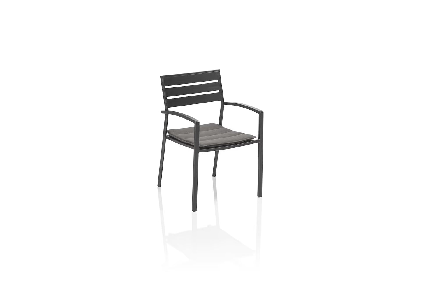KETTLER ROUEN Stapelsessel mit Auflage – anthrazit, Auflage charcoal Ansicht 1