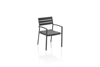 KETTLER ROUEN Stapelsessel mit Auflage – anthrazit, Auflage charcoal Ansicht 1