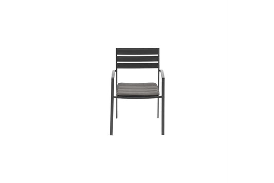 KETTLER ROUEN Stapelsessel mit Auflage – anthrazit, Auflage charcoal Ansicht 2