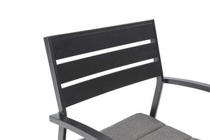 KETTLER ROUEN Stapelsessel mit Auflage – anthrazit, Auflage charcoal Ansicht 5