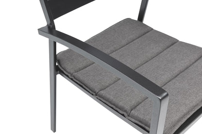 KETTLER ROUEN Stapelsessel mit Auflage – anthrazit, Auflage charcoal Ansicht 6