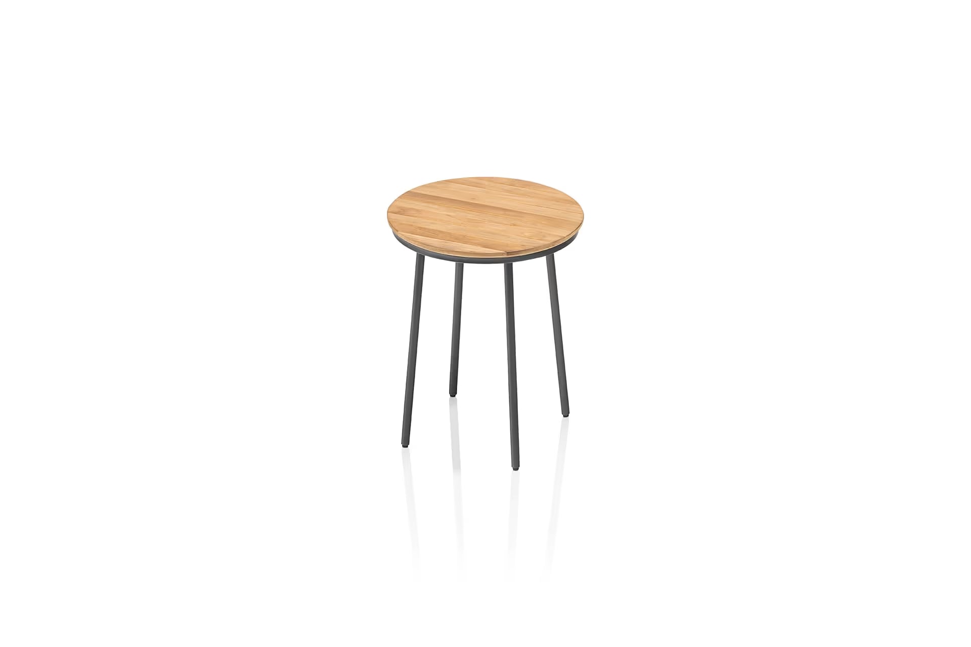 KETTLER BEISTELLTISCH rund Ø 40 cm – anthrazit matt/ natur Ansicht 1