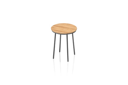 KETTLER BEISTELLTISCH rund Ø 40 cm – anthrazit matt/ natur Ansicht 1