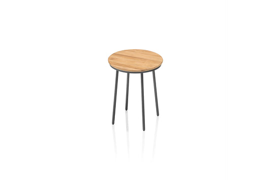 KETTLER BEISTELLTISCH rund Ø 40 cm – anthrazit matt/ natur Ansicht 1