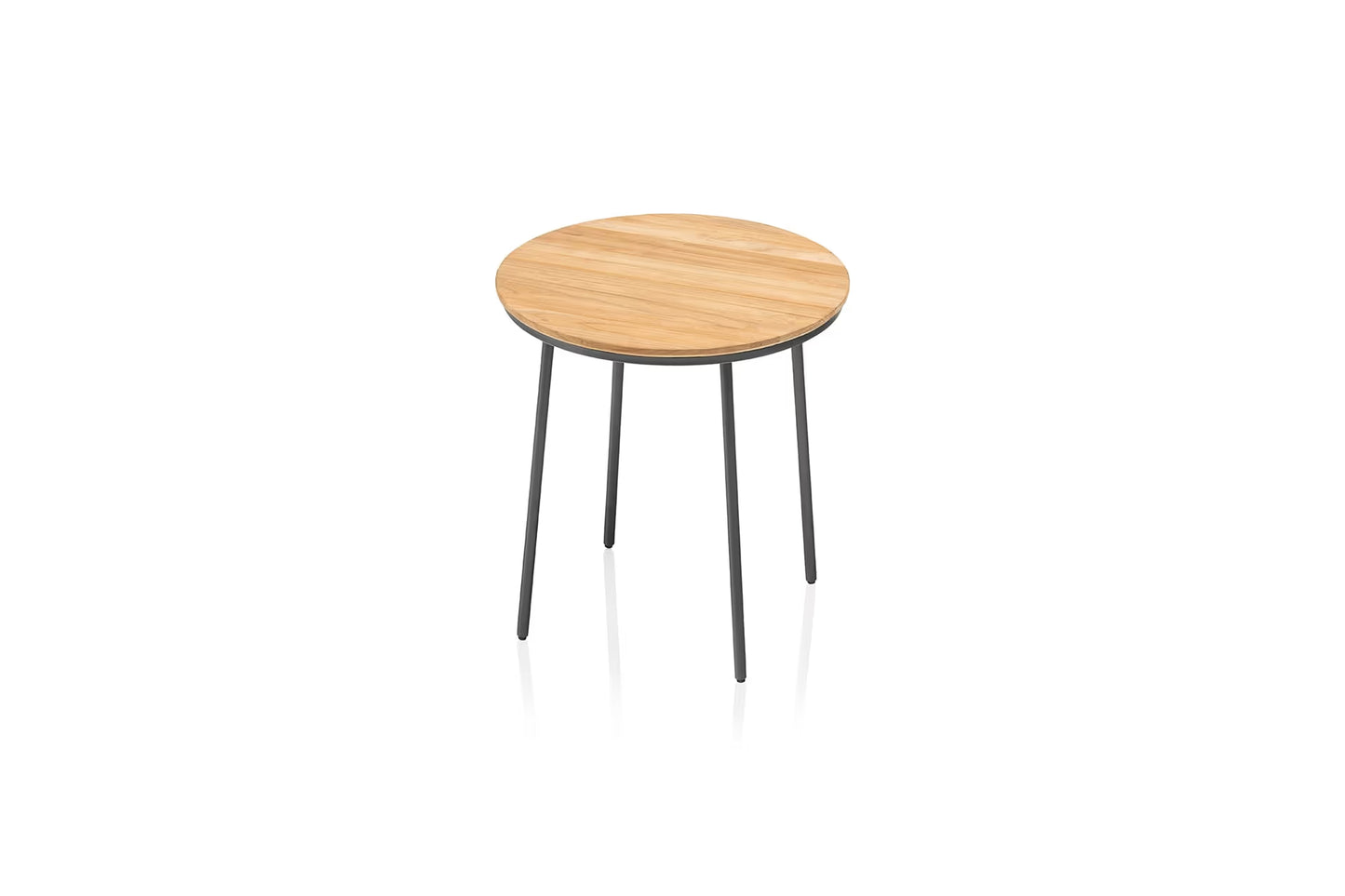 KETTLER BEISTELLTISCH rund Ø 50 cm – anthrazit matt/ natur Ansicht 1
