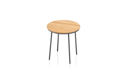 KETTLER BEISTELLTISCH rund Ø 50 cm – anthrazit matt/ natur Ansicht 1