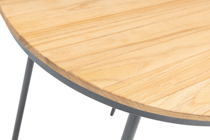 KETTLER BEISTELLTISCH rund Ø 50 cm – anthrazit matt/ natur Ansicht 4