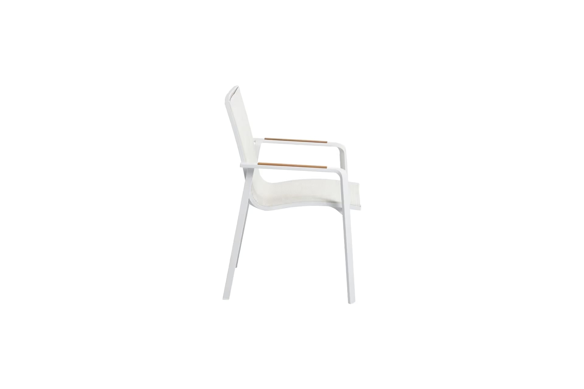KETTLER DIAMOND Stapelsessel – weiß matt/ beige Ansicht 4