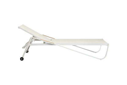 KETTLER DIAMOND Stapelliege – weiß matt/ beige Ansicht 4