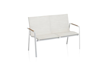KETTLER DIAMOND 2er-Bank – weiß matt/ beige Ansicht 1