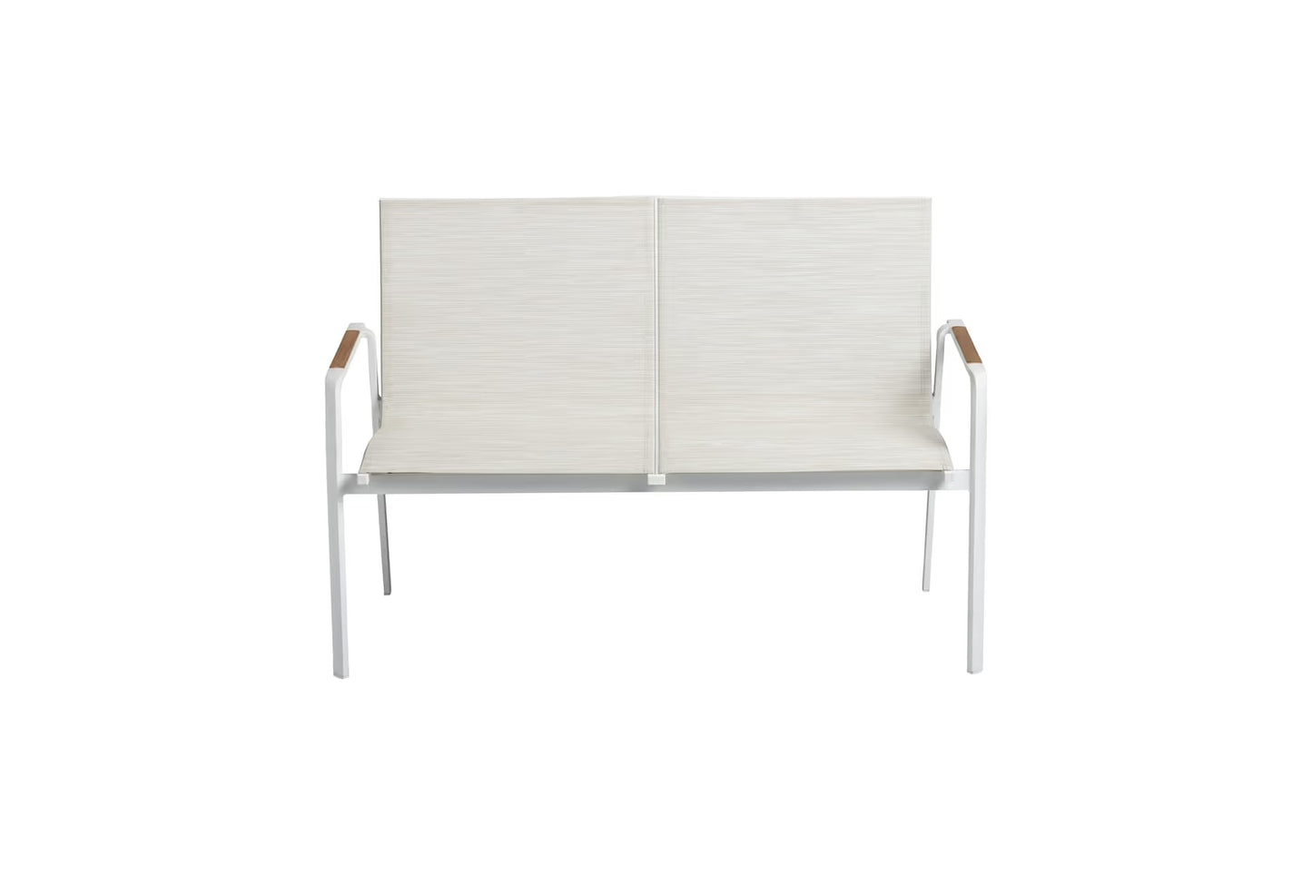 KETTLER DIAMOND 2er-Bank – weiß matt/ beige Ansicht 2