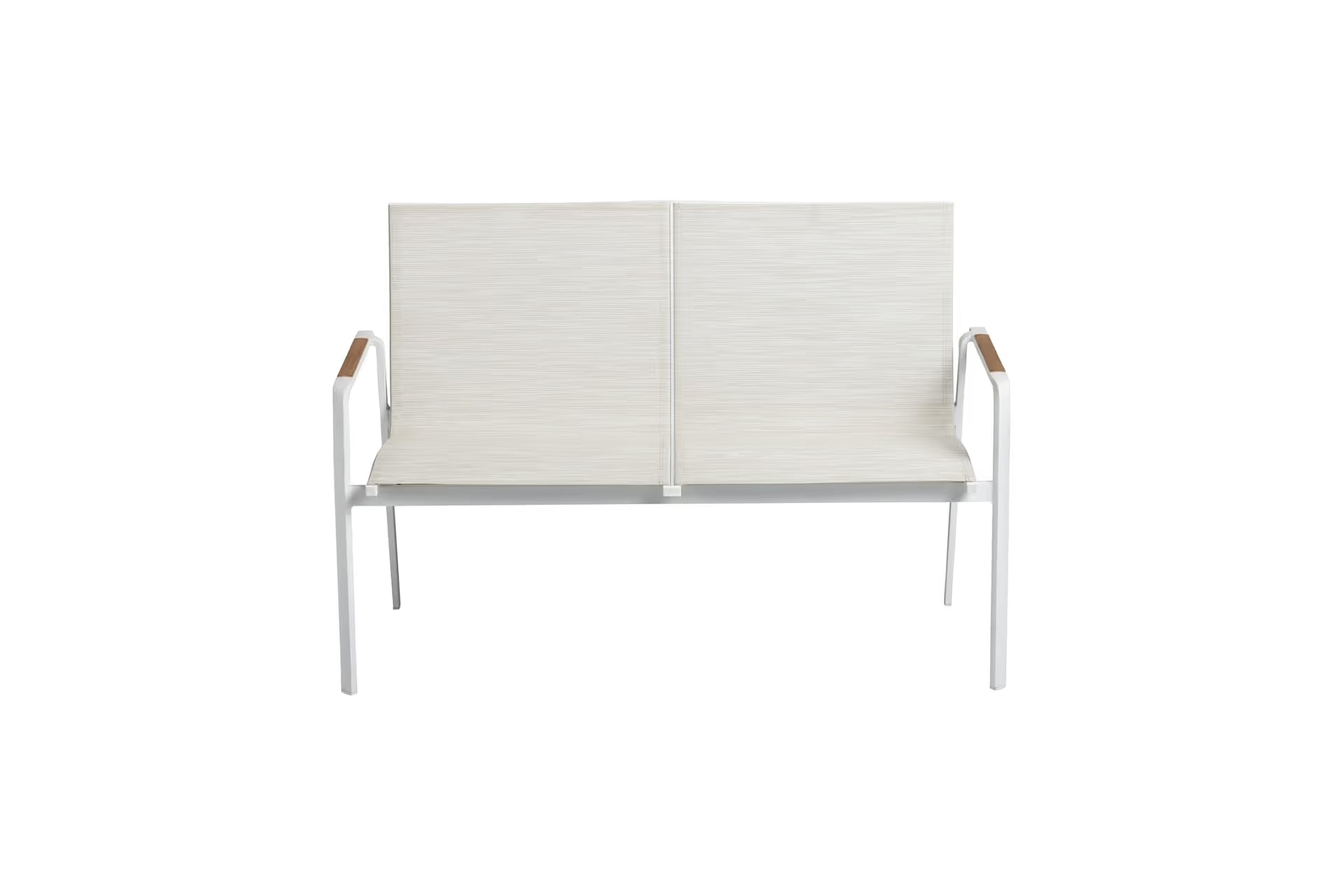 KETTLER DIAMOND 2er-Bank – weiß matt/ beige Ansicht 2