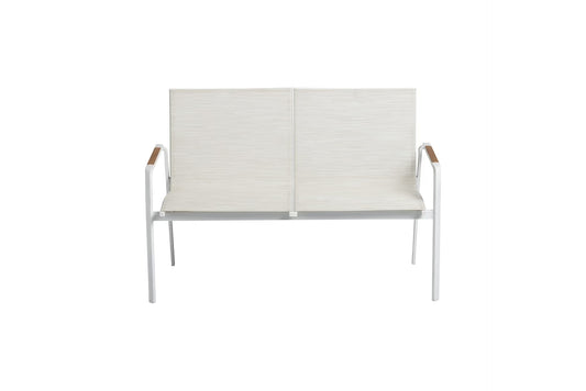 KETTLER DIAMOND 2er-Bank – weiß matt/ beige Ansicht 2