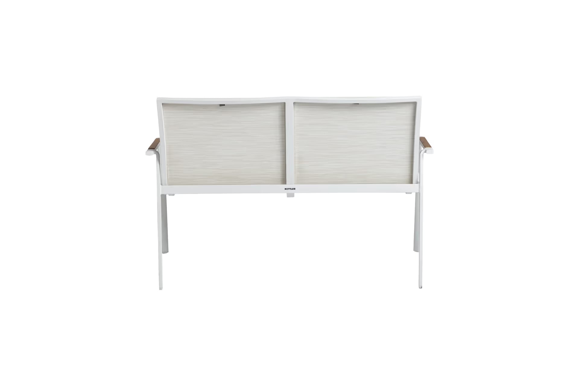 KETTLER DIAMOND 2er-Bank – weiß matt/ beige Ansicht 4