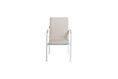 KETTLER DIAMOND Stapelsessel – weiß matt/natte linen chalk Ansicht 3